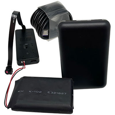 DIY Kit - Remote View WiFi Pinhole Hidden Camera + Extended Battery