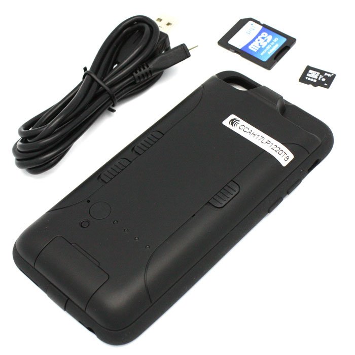 DVR273W : 1080P P2P iPhone 6/7 Battery Case With Accessories