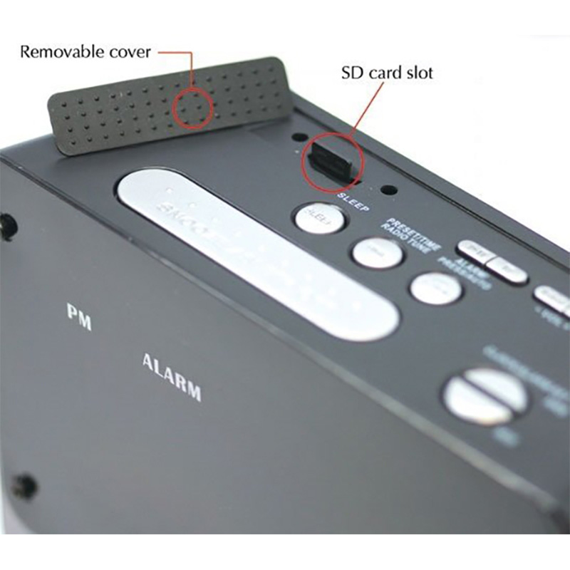 Zone Shield 4K Night Vision Clock Radio DVR